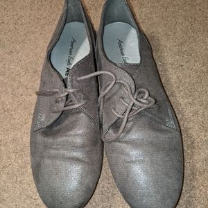Gray suede shoes